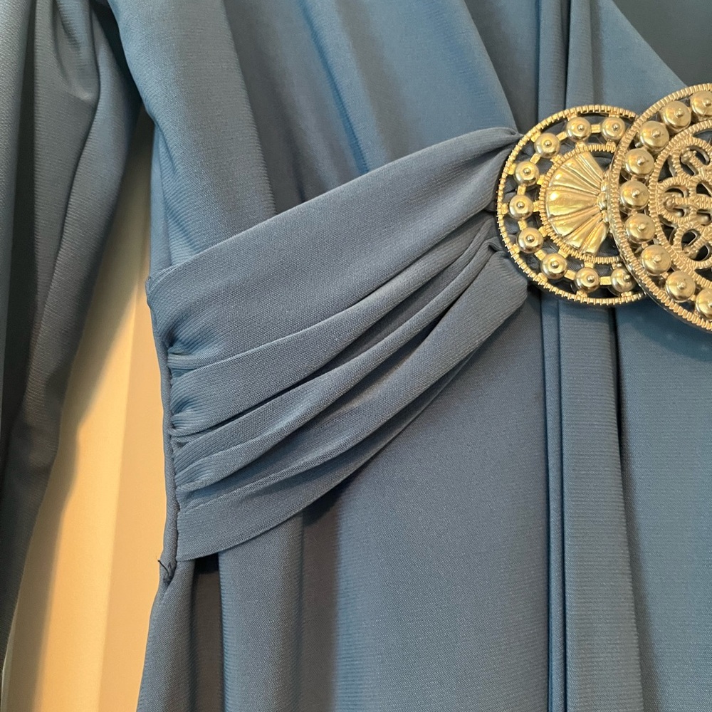 Flattering Blue Evening Blouse. - image 4